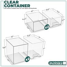 Sorbus 4-Packs Storage Containers with Pull-Out Drawers