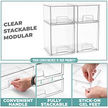Sorbus 4-Packs Storage Containers with Pull-Out Drawers