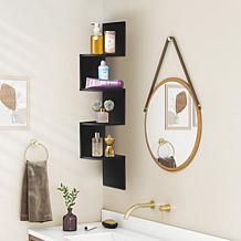 Sorbus 5-Tier Zig Zag Corner Wall Shelf 40" H