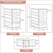 Sorbus 6-pk Makeup Organizers With 30 Drawers