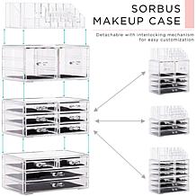 Sorbus Makeup and Jewelry 12-Drawer Display Case Organizer