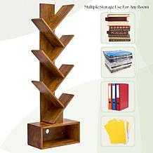 Sorbus Modern Tree Bookshelf 44.25"L x 15"W x 7.75"H