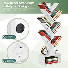 Sorbus Modern Tree Bookshelf 44.25"L x 15"W x 7.75"H