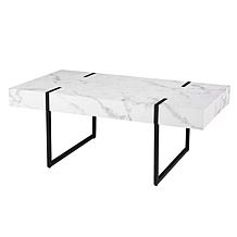 Southern Enterprises Brodkirk Modern Faux Marble Cocktail Table