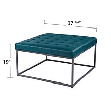 Southern Enterprises Ciarin Upholstered Cocktail Ottoman - Blue