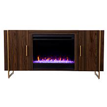 Southern Enterprises Clairvoix Color Changing Fireplace with Media ...