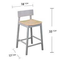 Southern Enterprises Claxby Two-Tone Counter Stools – 2pc Set