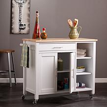 Southern Enterprises Corsicana Kitchen Cart - White