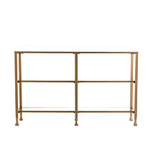 Southern Enterprises Dina Metal & Glass 3-Tier Console - Gold