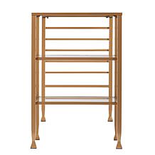 Southern Enterprises Dina Metal & Glass Writing Desk - Gold