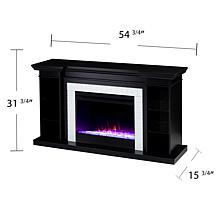 Southern Enterprises Henstinger Color Changing Fireplace w/ Bookcase