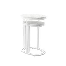 Southern Enterprises Jaxx Terrazzo Outdoor Nesting Tables 2pc Set