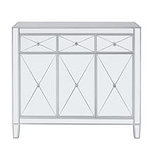 Southern Enterprises Mirage 3-Door Mirrored Cabinet