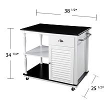 Southern Enterprises Muxlow Rolling Kitchen Island w/ Storage