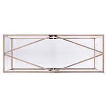 Southern Enterprises Nicholance Contemporary Glass-Top Console Table