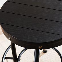Southern Enterprises Serwyn Industrial Adjustable Stool - Black