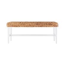 Southern Enterprises Standerson White Woven Coffee Table Bench