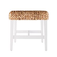 Southern Enterprises Standerson White Woven Coffee Table Bench