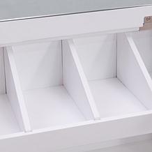 Southern Enterprises Wall Mount Ledge with Vanity Mirror - White
