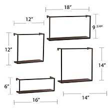 Southern Enterprises Zyther Metal Wall Shelves - 4pc Set
