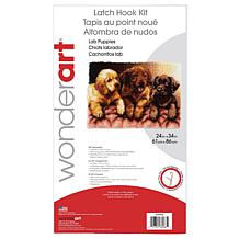 Spinrite Wonderart Latch Hook Kit 24"X34" - Lab Puppies