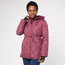 Sporto® Meg Quilted Mid-Length Hooded Jacket