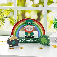St. Patrick's Day Wooden Table Block 4-piece Set 12"L
