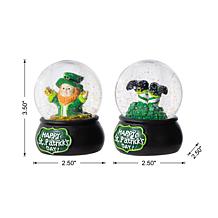 St. Patrick's Resin Leprechaun Waterglobes 2-piece Set