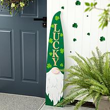 St. Patrick's Wooden Gnome Porch Decor