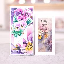 Stamps by Me Poetic Pansies Stamp and Stencil Card-Making Kit