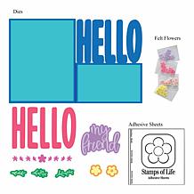 Stamps of Life Big Hello A2 Card Die Set