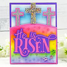 Stamps of Life He is Risen Stamp and Die A2 Card Set