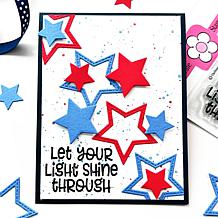 Stamps of Life Stars Flip-It Interactive A2 Card Stamp and Die Set