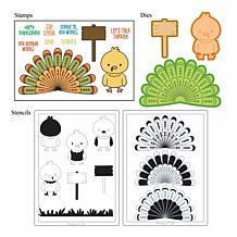 Stamps of Life Turkey Time Stamp, Die and Stencil Kit