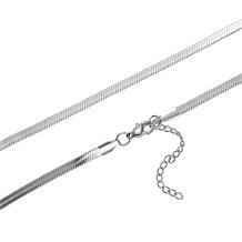 Stately Steel 16-1/2" Snake Chain Necklace
