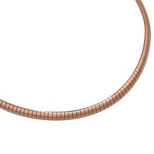 Stately Steel 17" 6mm Omega Chain Necklace