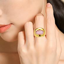 Stately Steel Cat Eye Ring