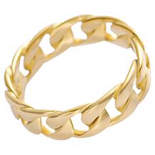 Stately Steel Cuban Link Ring