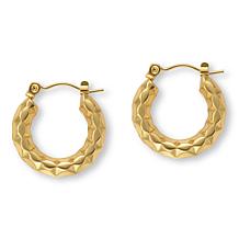 Stately Steel Geometric Hoop Earrings