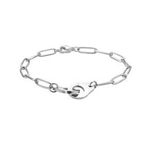 Stately Steel Handcuff Chain Necklace and Bracelet Set