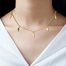 Stately Steel Lighting Bolt Necklace