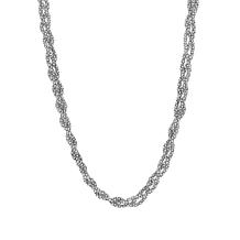 Stately Steel Pop Corn Mesh Necklace and Bracelet