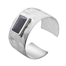 Stately Steel Purple Square Cuff