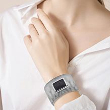 Stately Steel Purple Square Cuff