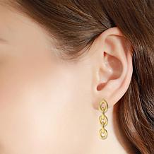 Stately Steel Rolo Chain Earrings