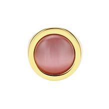 Stately Steel Round Cat Eye Ring