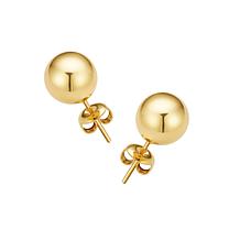 Stately Steel Stainless Steel Ball Stud Earrings