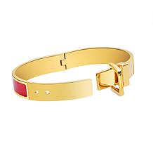 Stately Steel Stainless Steel Belt Buckle Bangle Bracelet
