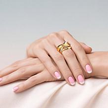 Stately Steel Stainless Steel Crossover Ring