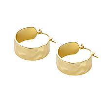 Stately Steel Stainless Steel Hugger Earrings